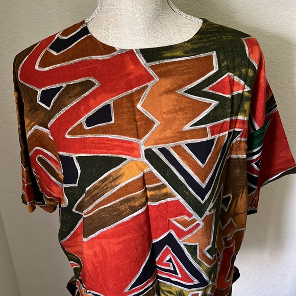 VINTAGE BLUE SKIES of FLORIDA Aztec Print XL Shirt - Picture 4 of 15